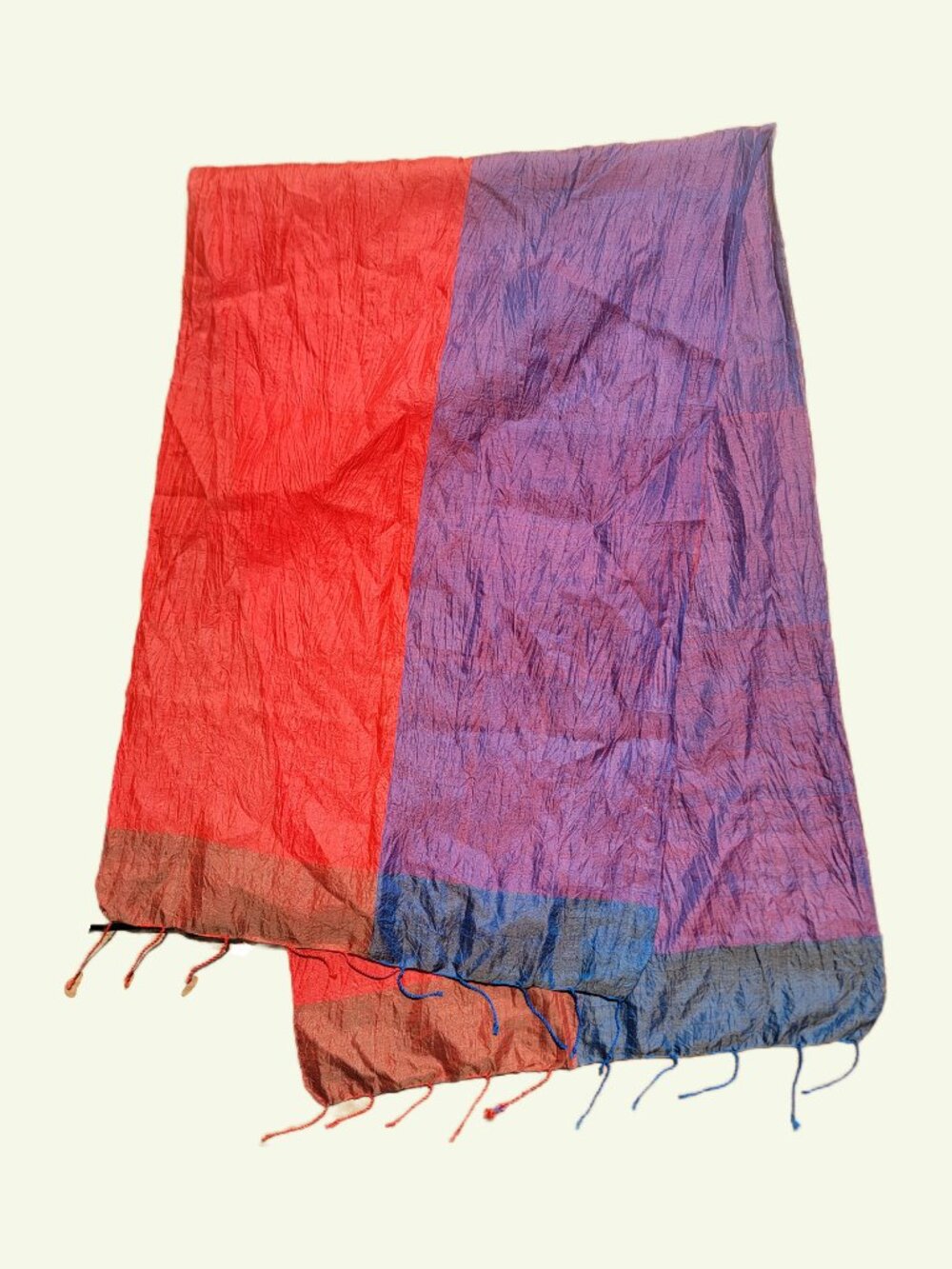 ₊˚⊹ colorblock iridescent silk blend scarf ✧˚.
